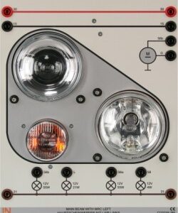 Hauptscheinwerfer mit Begrenzungsleuchte, Leuchtweitenregulierung, Blinker (link