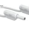 Sicherheitsmessleitung 2mm, 30cm, weiß,10A, stapelbare Stecker