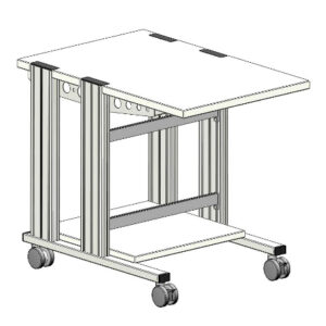 Mechatronik Aluprofil Wagen ohne Experimentierrahmen 60*76, 600x900x760mm (BTH)