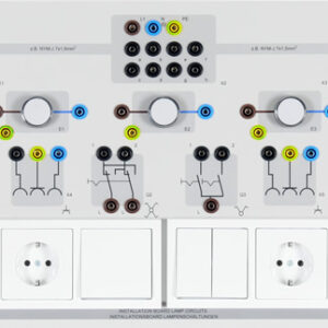 Installationsboard Lampenschaltungen, Ein-,Aus-,Wechsel-,Serien-,Kreuzschaltung