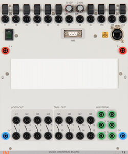 LOGO!8-Board mit Spannungsvers. 24V/1A vorbereitet für 12DI, 2AI, 8DO, ASI/KNX