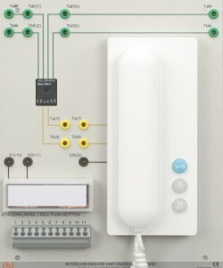 Installationsboard Haustelefon Standard mit Audioauskopplung für Gebäudekommunik