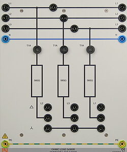 Ohmsche Last 3x 560 Ohm