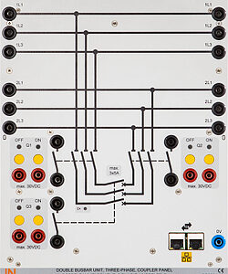 Doppelsammelschiene, 3-phasig, Kuppelfeld
