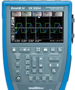 Tragbares Oszilloskop zur Messung des Ethernet-Signals