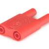Sicherheitsverbindungsstecker rot 4mm mit Anzapfung, 1000V/32A CAT II