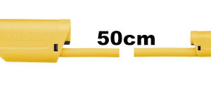 Adapter - Sicherheitsmessleitung 4/2mm, 50cm gelb, 600V, CATII