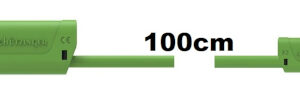 Adapter - Sicherheitsmessleitung 4/2mm, 100cm grün, 600V, CATII