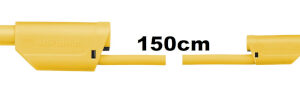 Adapter - Sicherheitsmessleitung 4/2mm, 150cm gelb, 600V, CATII