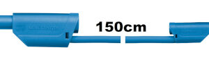 Adapter - Sicherheitsmessleitung 4/2mm, 150cm blau, 600V, CATII