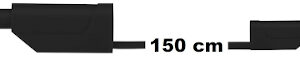 Adapter - Sicherheitsmessleitung 4/2mm, 150cm schwarz, 600V CATII