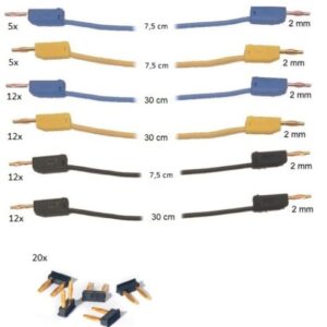 Messleitungssatz 2mm, Brückenstecker 2/5mm für CO4204-4N