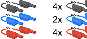 Sicherheitsmessleitungssatz 4mm (20 Stück)