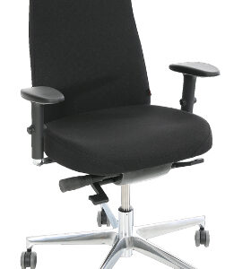 Komfort-Drehstuhl gepolstert, mit Armlehne und Edelstahl-Drehkreuz