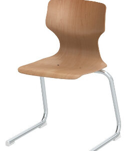 Gleitkufenstuhl, ergonomisch geformte Sitzfläche, mit Filzgleitern