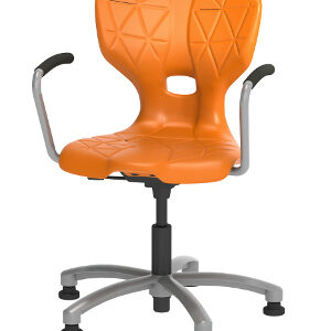 Hartkunststoffstuhl,SybaFlex, Filzgleiter, höhenverstellbar mit Armlehnen