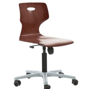 Arbeits-Drehstuhl mit Rollen und stufenloser Höhenverstellung mittels Gaslift