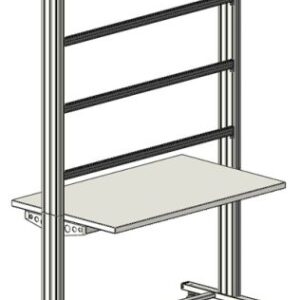 Mobiler Experimentierstand, 3-etagig, 6 Steckdosen, 1250x1970x700mm (BHT)