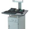 Mobiler UniTrain Demostand mit TFT-Halter und Mehrfachsteckdose, 870x1800x780mm