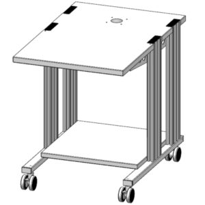 Mechatronik Aluprofil Wagen für kollaborativen Roboterarm 60*76, 600x900x760mm (