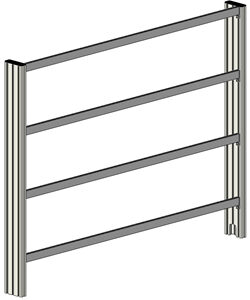 SybaPro Experimentierrahmen für Labortische 200, 2000x1250x120mm, 3-etagig
