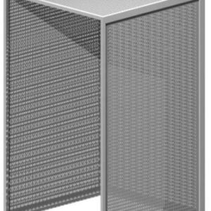 Lochblechinstallationskabine, 3-seitig mit Dach, I.-maß 1,26x2,03x1,26m (BHT)