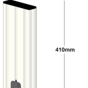 SybaPro Alu-Profilverlängerung 410mm zur Montage von Zubehörteilen, mit Öffnung