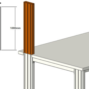 SybaPro Alu-Profilverlängerung 1000mm zur Montage von Zubehörteilen ohne Öffnung
