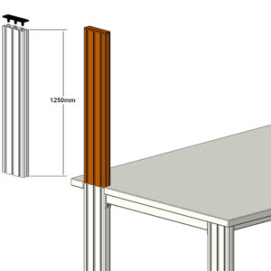 SybaPro Alu-Profilverlängerung 1250mm zur Montage von Zubehörteilen ohne Öffnung
