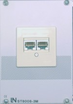 Doppeldose RJ-45 für ISDN- oder PC-Vernetzung, CAT 6A, (18TE)