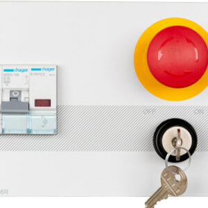 Netzfeld, Wechselstrom Leitungsschutzschalter 1x B16, Not-Aus u. Schlüsselschalt