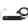 Energieleiste , 4x Schuko 230V, 2x RJ45 Cat VI (schwarz)