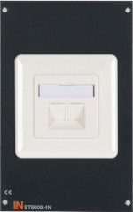 Doppel RJ45-Dose (aufpatchen), für SybaPro-Systemtisch 1ME