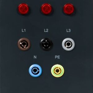 Drehstromausgang, 5x4mm Sicherheitsbuchsen, 3 Kontrollleuchten, 1 ME