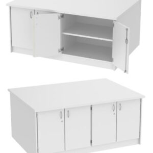 4er-Schrankinsel 2x2 Schränke 2-türig +Einlegeböden + Deckplatte 176*80, 1760x13