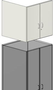 Aufsatzelement 2 Flügeltüren, für Muldenschrank  78*73, 788x787x735mm (BHT)
