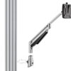 Monitorarm 2-tlg., Gasdruckfeder, 2-7kg zur Aluprofilbefestigung, VESA75/100