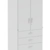 Aufbewahrungsschrank 2 Flügeltüren + 3 Schubladen, 1000x2039x600mm