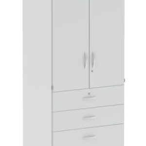 Aufbewahrungsschrank 2 Flügeltüren + 3 Schubladen, 1000x2039x600mm