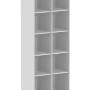 Aufbewahrungsregal mit Sockel, Mittelwand und 5 Einlegeböden  80*42, 800x1940x42