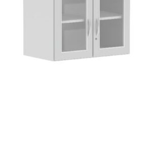 Schrank-Aufsatzelement 2 Flügeltüren verglast, 1000x787x600mm (BHT)