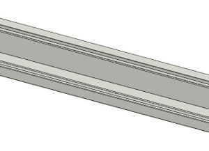 3HE Energiekanal-Ergo 45°  150*16, 1500x160x160mm (BHT) für SybaOval/Square Tisc