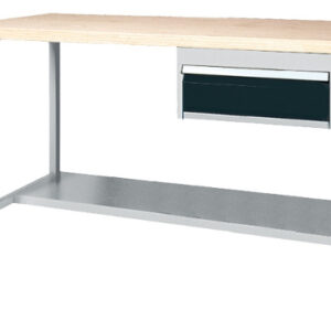 SybaWork Werkbank, 1500x750x859mm, 1 Schublade, Fachboden, Multiplextischpl