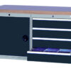 SybaWork Werkbank, 1500x750x859mm, 4 Schubladen, Türe, Multiplexplatte 40mm