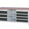 SybaWork Werkbank, 2000x859x750mm (BHT), 3+4 Schubladen + 2x Fachboden, Multiple