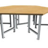 Team-Work Arbeitsplatz 6-eck mit Stahlgestell , 2500x2165x859mm (BHT), 40mm Plat