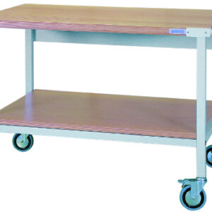 Mobile Werkbank SybaWork, 1200x859x750mm (BHT), Fachboden, 4 Lenkrollen, Platte