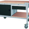 Mobile Werkbank SybaWork, 1200x859x750mm (BHT), Schublade, Unterschrank, Fachbod