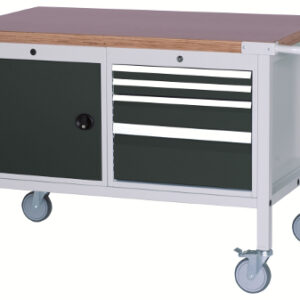 Mobile Werkbank SybaWork, 1200x859x750mm (BHT), Unterschrank, 4 Schubladen, Plat