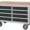 Mobile Werkbank SybaWork, 1200x750x995mm (BHT), 8 (2x4) Schubladen, Platte 40mm